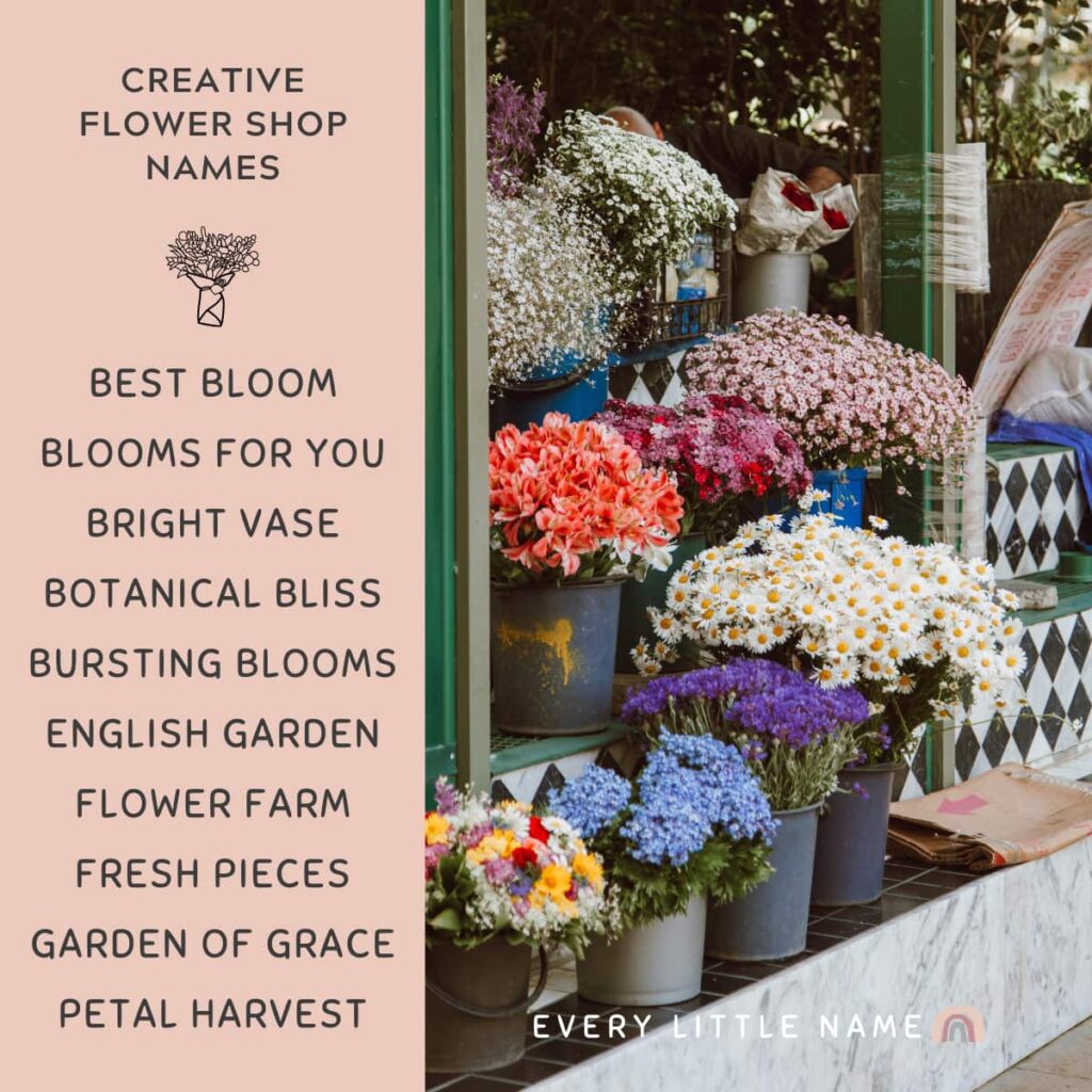 150 best flower shop names cute creative and clever every little